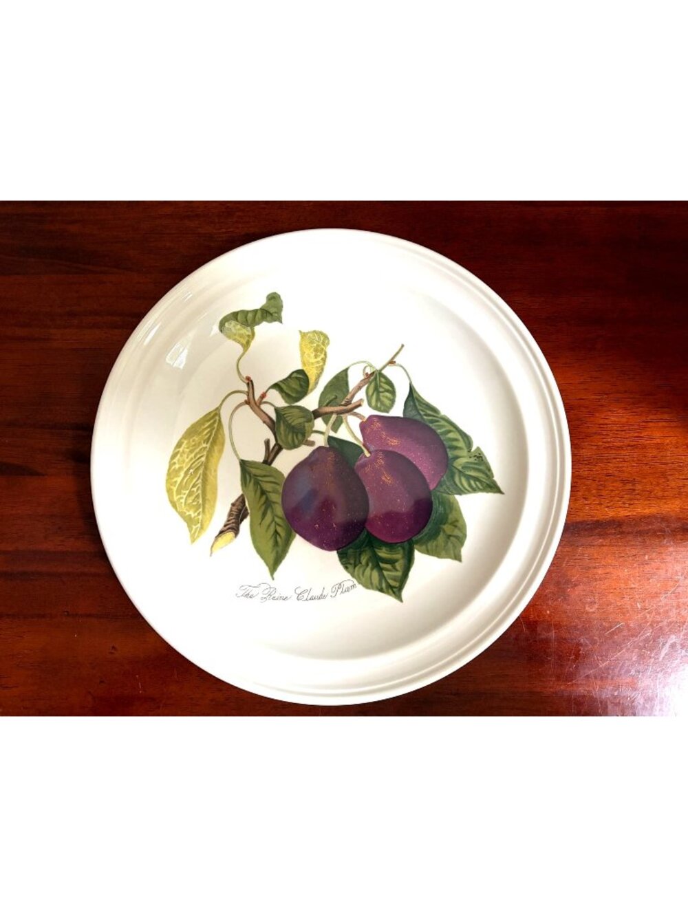 Portmeirion Pomona 11" Dinner Plate, "The Reine Claude Plum", England